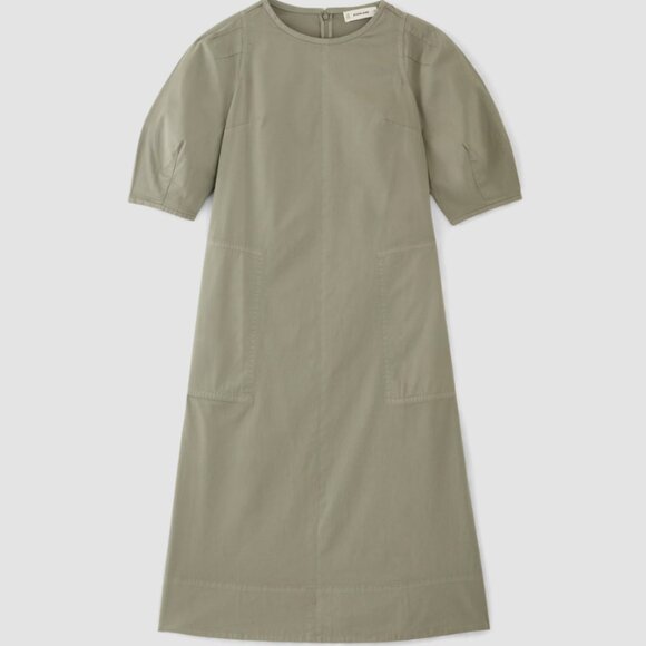 *NWT* Cotton Short-Sleeve Puff Midi Dress - Picture 1 of 4